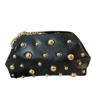 NWT A new day Black Handbag with Gold Chain and gold studs on front so fine